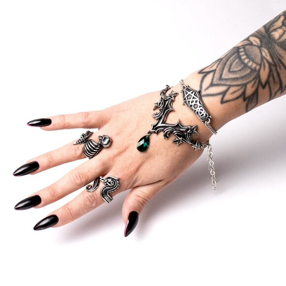 Alchemy Gothic Dragon Fafnirok Ring Adjustable Wrap 3 Unisex Sizes Fine Pewter - Picture 3 of 5